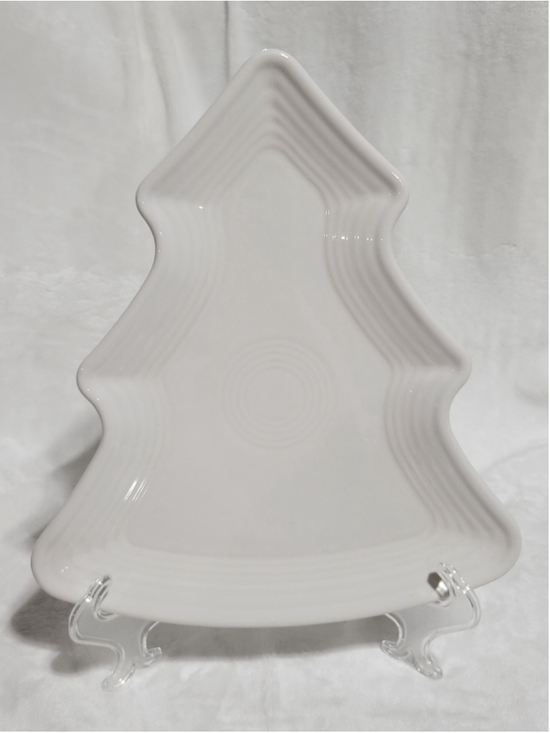 Fiestaware Other - Fiesta, Fiestaware Retired Pure White Christmas Tree Plate 10 1/8"
